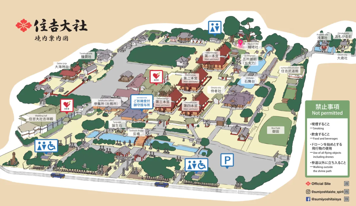 Mapa General del Santuario Sumiyoshi