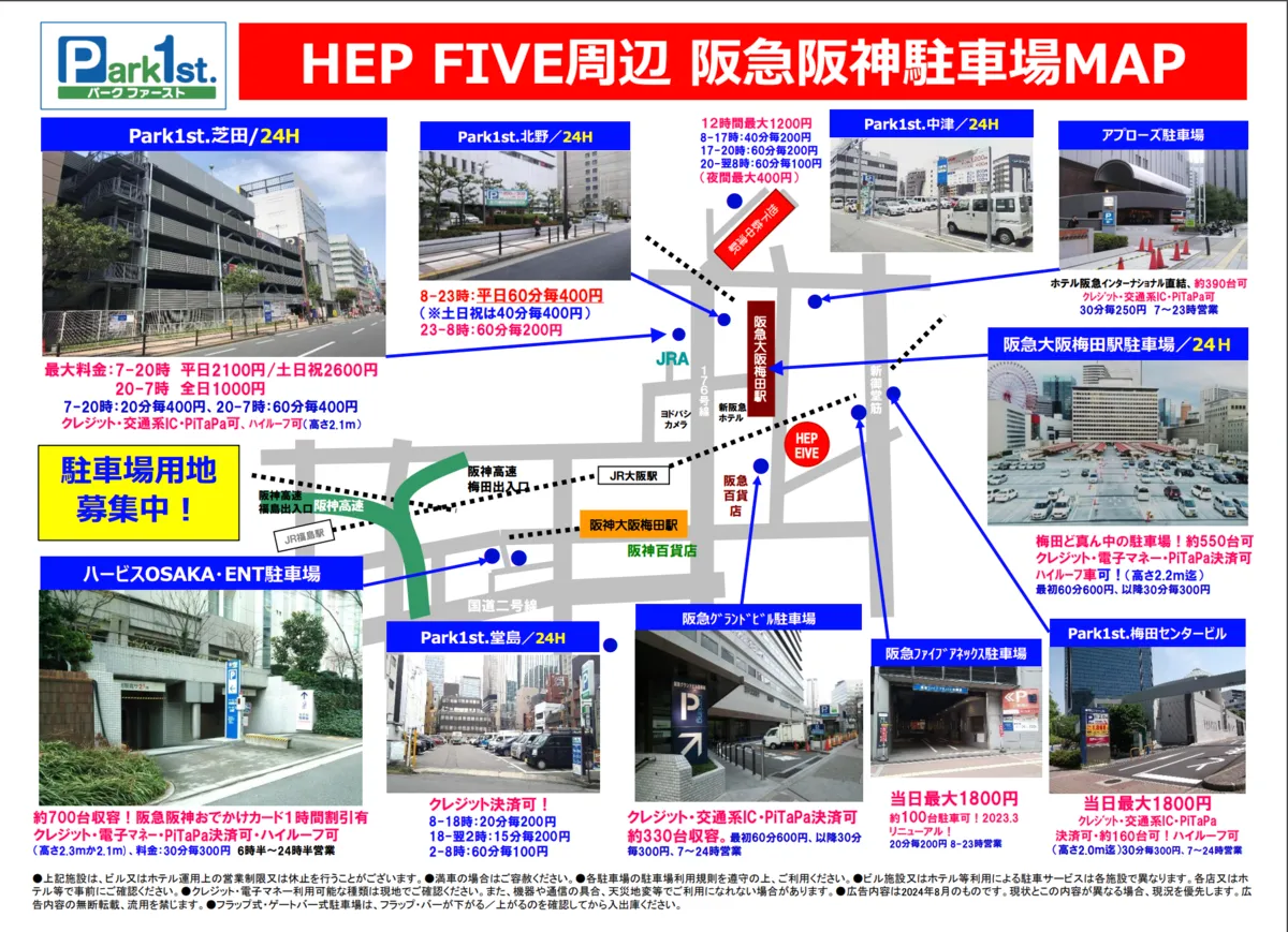 Mapa de Estacionamientos de HEP FIVE