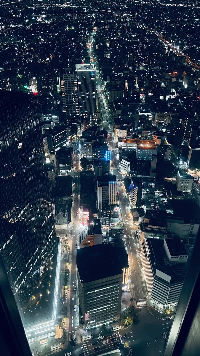 Vista Nocturna de la Ciudad de Nagoya