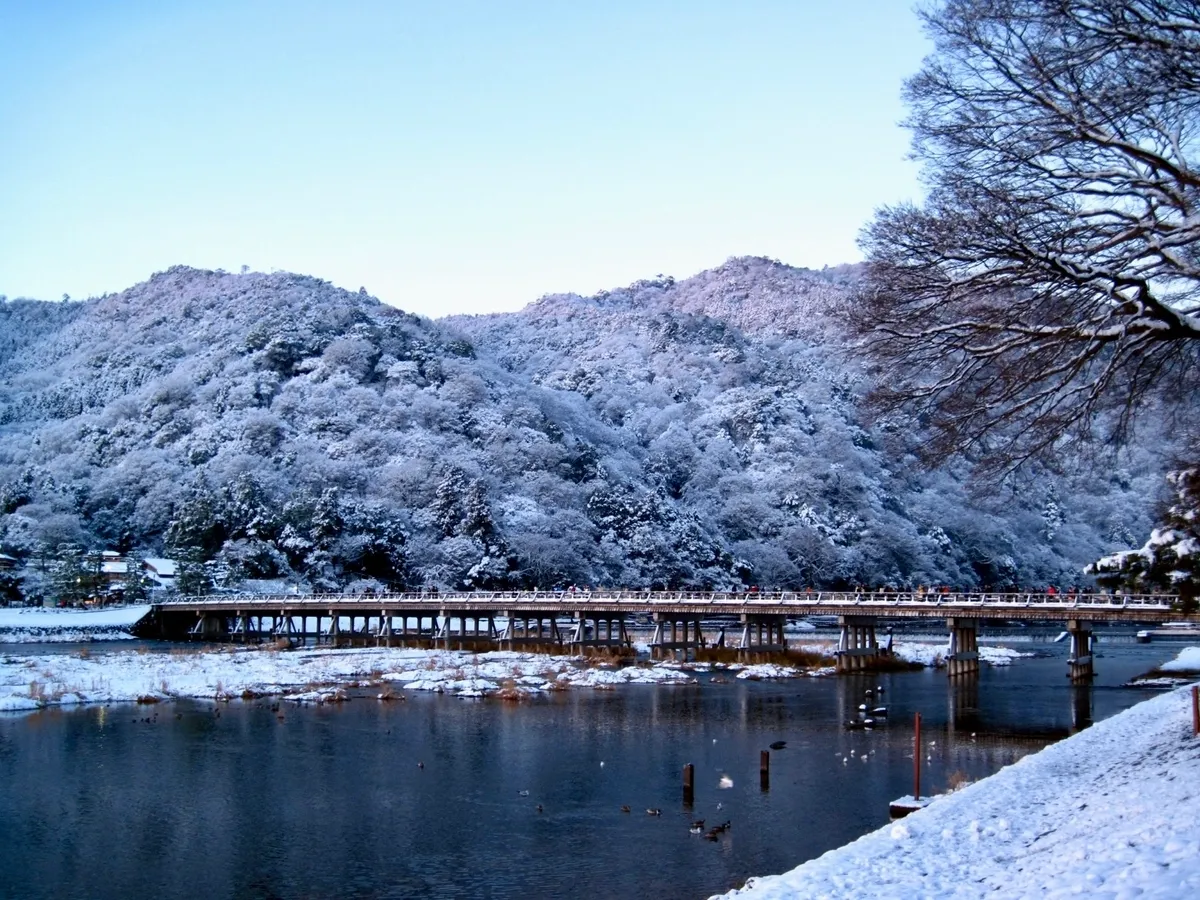 Invierno en el Puente Togetsukyo