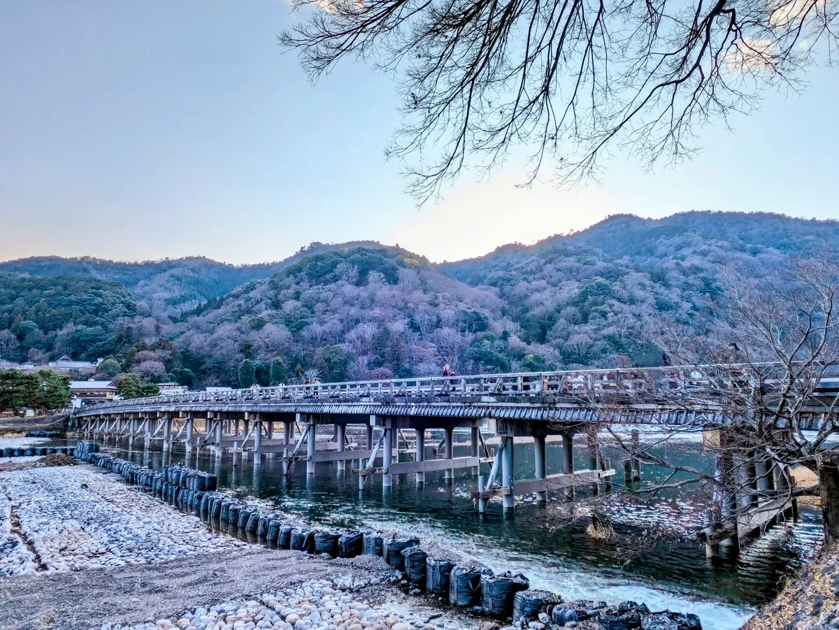 Invierno en el Puente Togetsukyo