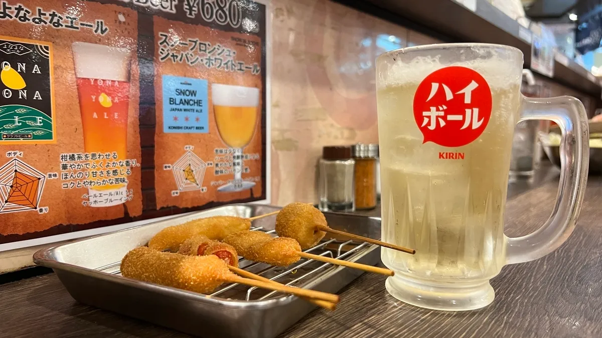 Kushikatsu con highball