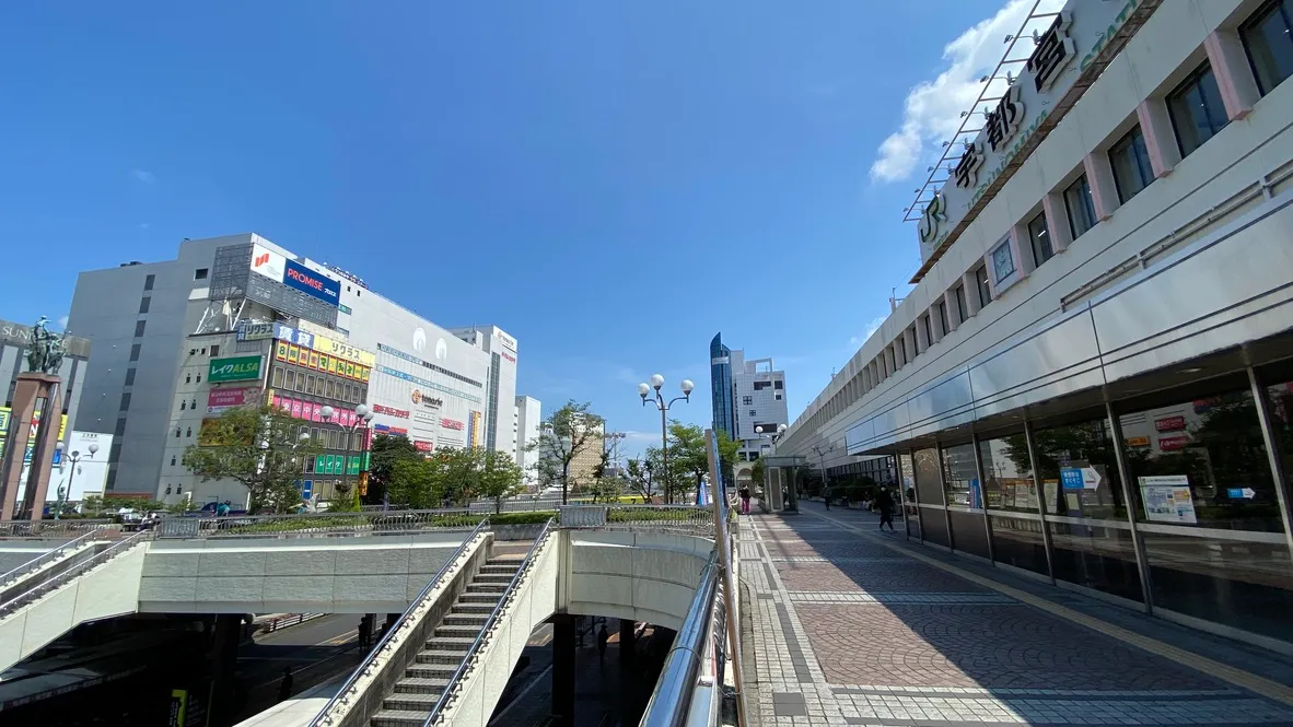 Salida oeste de la estación Utsunomiya