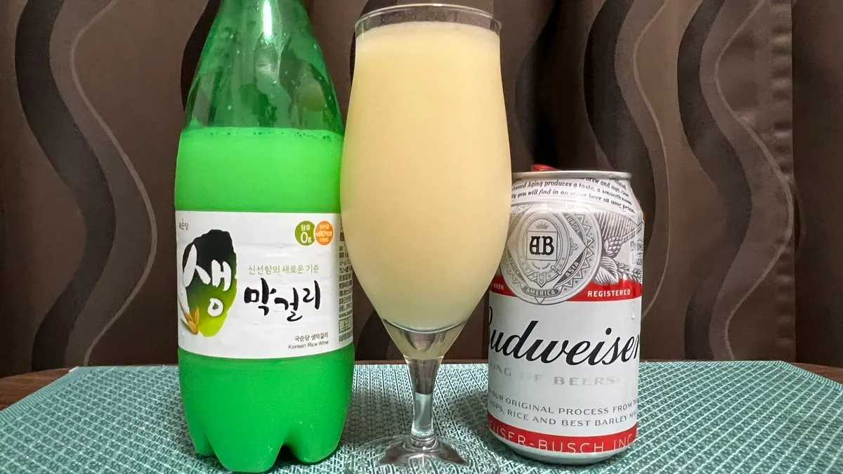 Makgeolli + Budweiser