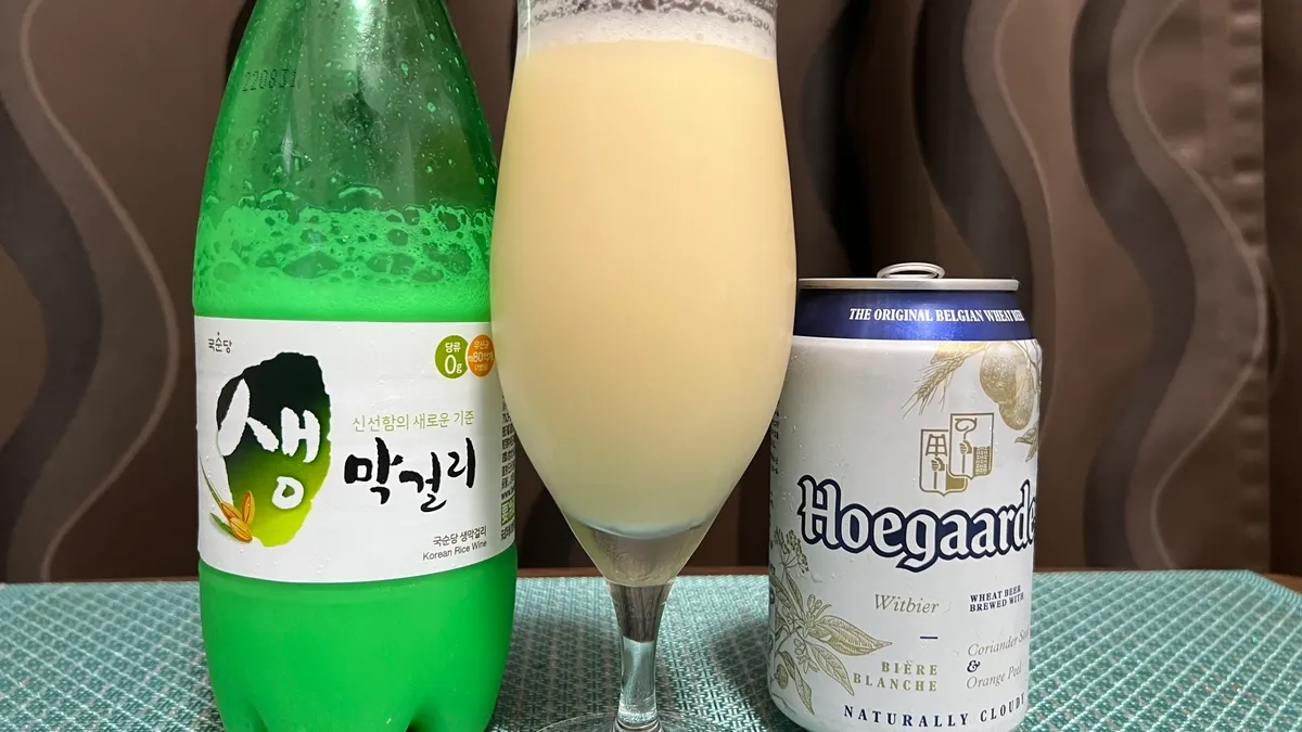 Makgeolli + Hoegaarden