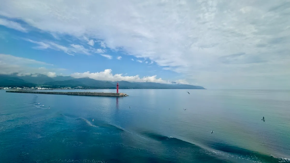 Vista del Mar de Japón desde el Ferry