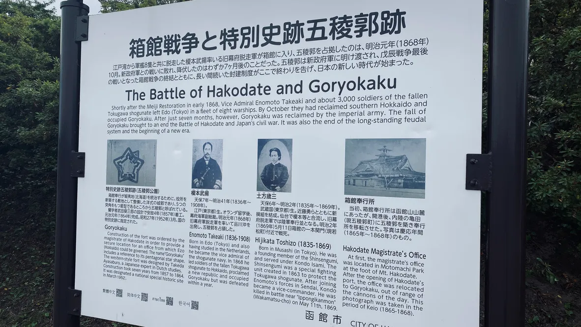 La Batalla de Hakodate y las Ruinas del Sitio Histórico Especial de Goryokaku