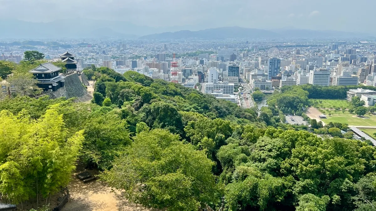 Vista panorámica del centro de Matsuyama